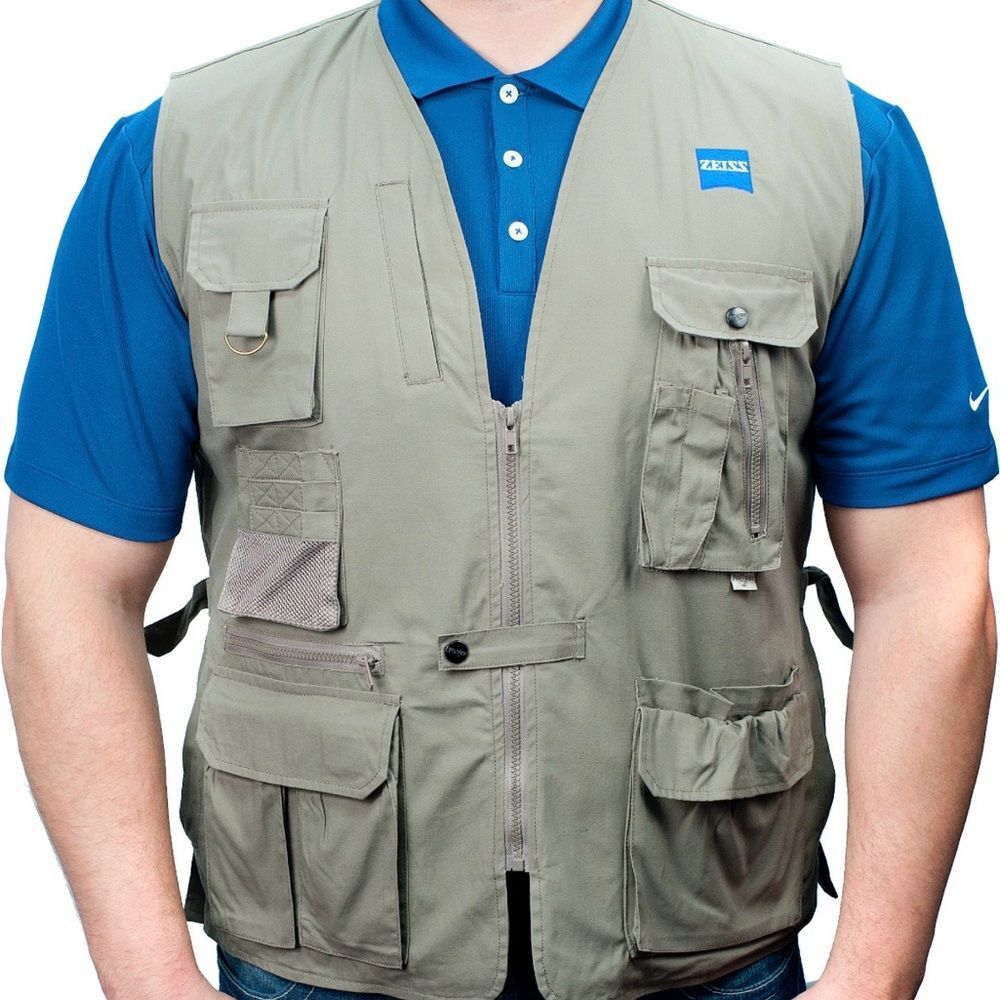 Zeiss Foxfire Ultimate Birding Vest Tan XL Utility Outdoor Cotton hiking fishing